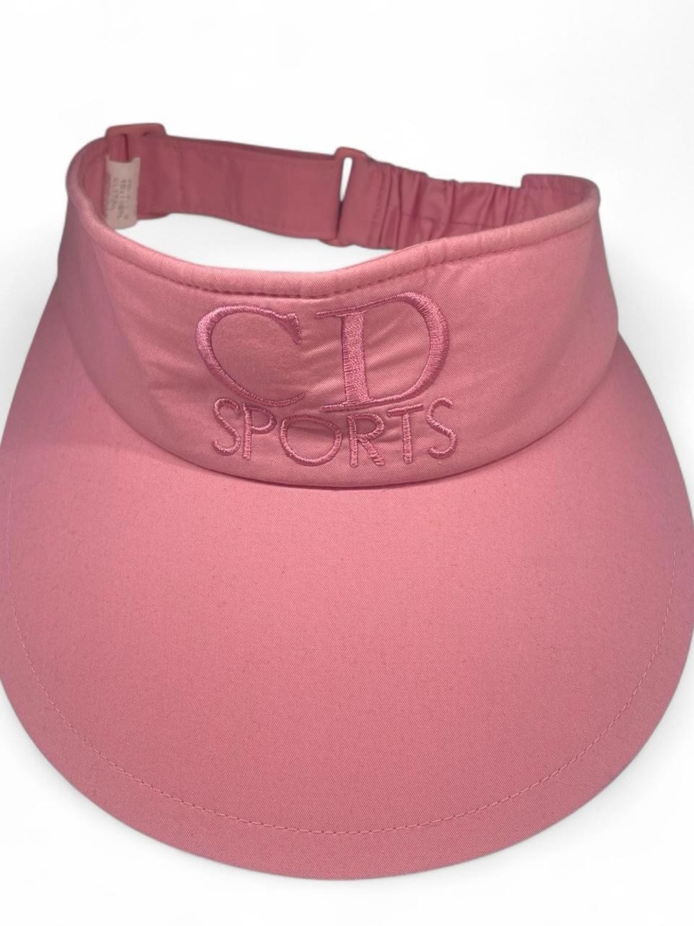 Rare Vintage Girlie Preppy CD Dior Sports Pink Visor Cap Hat Adjustable Summer